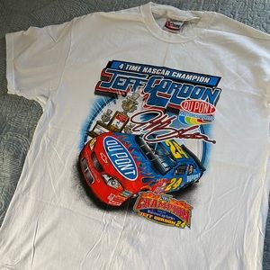 2001 NASCAR JEFF GORDON / 🏆 Championship Tee Large Chase Authentic White